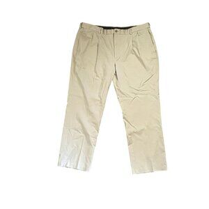 Haggar Clothing classic fit premium no iron khaki light colored formal pants